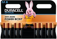Batterij Duracell Optimum 8x AA