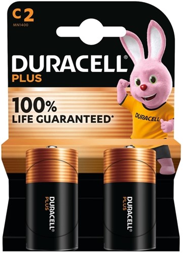 Batterij Duracell Plus 2x C