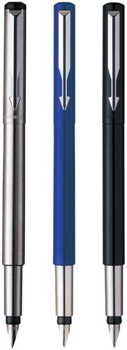 Vulpen Parker Vector stainless steel medium blister à 1 stuk-3