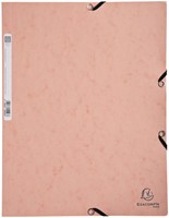 Elastomap Exacompta Aquarel A4 3 kleppen 400gr glanskarton roze