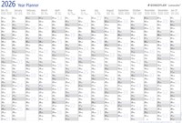 Jaarplanner 2026 Staedtler Lumocolor 84x60cm oprolbaar