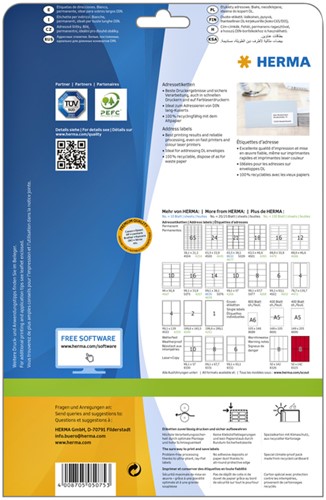 Etiket HERMA 5075 A4 99.1x33.8 mm premium 400stuks wit-2