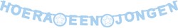Letterslinger ''Hoera een jongen'' blauw