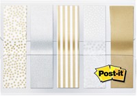 Indextabs Post-it 684 12mmx43mm metallic motief goud zilver 100 tabs
