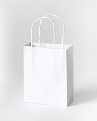 Tas met handvat Folia kraftpapier 110gr 12x15x5.5cm 20 stuks wit