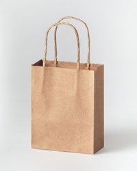 Tas met handvat Folia kraftpapier 125gr 12x15x5.5cm 20 stuks naturel