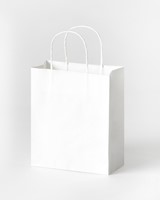 Tas met handvat Folia kraftpapier 110gr 18x21x8cm 20 stuks wit-2