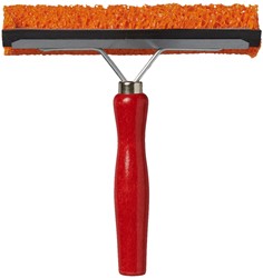 Raamtrekker ProPlus met houten steel 145mm rood