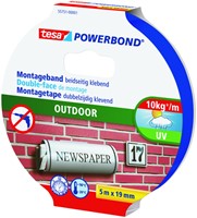 Montagetape tesa® Powerbond Outdoor dubbelzijdig 5mx19mm transparant-2