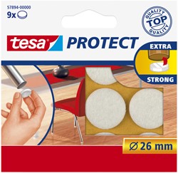 Beschermvilt tesa® Protect anti-kras  Ø26mm wit 12 stuks