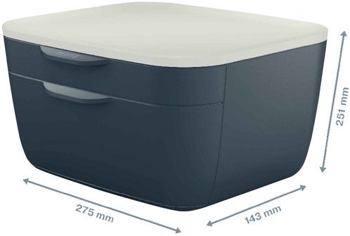 Ladenblok Leitz Cosy 2 laden grijs-2