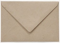 Envelop Papicolor EA5 156x220mm recycled fluting kraft grijs pak à 6 stuks