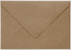 Envelop Papicolor EA5 156x220mm recycled kraft bruin pak à 6 stuks