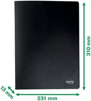 Showmap Leitz Recycle A4 40-tassen gerecycled PP zwart-2