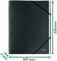 Sorteermap Leitz Recycle 12 tabs karton zwart-1
