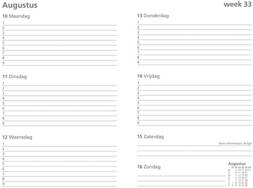 Schoolagenda 2026-2027 Ryam Studie Uni 7dagen/2pagina's rood-2