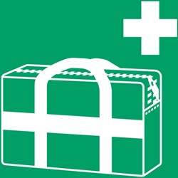 Pictogram bordje Djois EHBO koffer 200x200mm groen