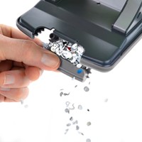 Perforator Rapesco Germ-Savvy Less Effort Eco X5-40ps antibacterieel 2-gaats zwart-2