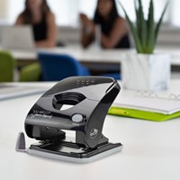 Perforator Rapesco Germ-Savvy Less Effort Eco X5-40ps antibacterieel 2-gaats zwart-3