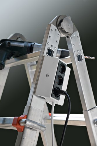 Stekkerdoos Brennenstuhl bureau klembaar 3 voudig 3 meter grijs/wit-3