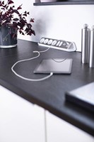 Stekkerdoos Brennenstuhl bureau Estilo 6vdig incl 2 USB 2m wit/zilver-7