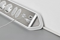 Stekkerdoos Brennenstuhl bureau Estilo 6vdig incl 2 USB 2m wit/zilver-3