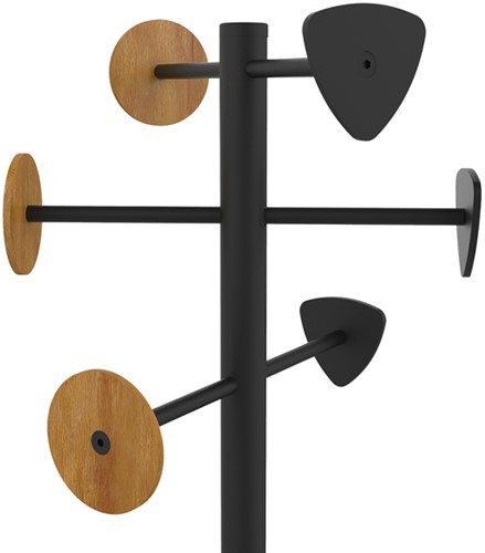 Kapstok Unilux Bora staand bamboe zwart-3