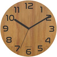 Wandklok Unilux Palma bamboe zwart