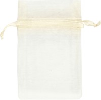 Organza zakjes Creativ Company 7x10cm 10 stuks off-white 10 zak-2