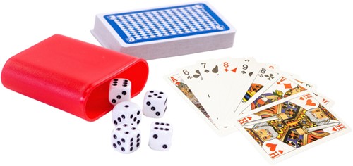 Spel speelkaarten en dobbelen Clown-2