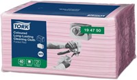 Reinigingsdoek Tork W8 Premium 1-laags 40 vel rood 194750
