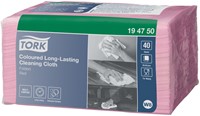 Reinigingsdoek Tork W8 Premium 1-laags 8x40 vel rood 194750