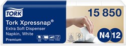 Servet Tork N4 Xpressnap Premium 1/2 vouw 2-laags 213x165mm 1000 vel wit 15850
