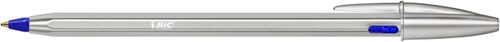 Balpen Bic Cristal Re-new medium zilver + 2 vullingen blauw-2
