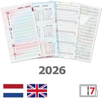 Agendavulling 2026 Kalpa Personal bloemen 7dagen/2pagina's