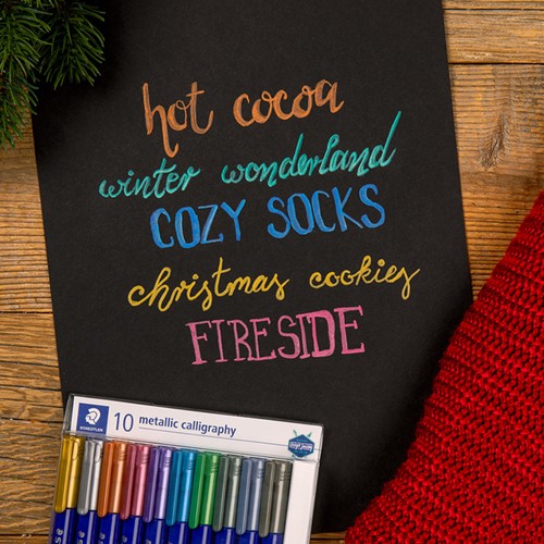 Kalligrafiepen Staedtler metallic etui à 10 kleuren-2