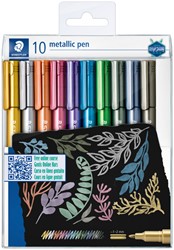 Gelpen Staedtler metallic etui à 10 kleuren