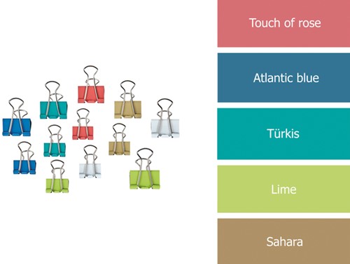 Papierklem MAUL 215 foldback 7mm + 9mm assorti 24 stuks-3