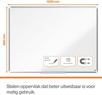 Whiteboard Nobo Premium Plus 90x120cm staal-6