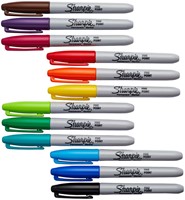 Viltstift Sharpie rond fijn assorti blister à 12 stuks-2