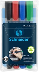 Viltstift Schneider Maxx 133 schuin 1-4mm assorti 4 stuks