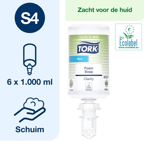 Handzeep Tork S4 Premium schuim 1000ml Clarity 520201-2