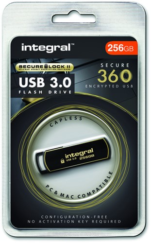 USB-stick Integral 3.0 Secure 360 256GB zwart-2