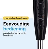 Statiefventilator BRASQ met remote Ø 40cm zwart-2
