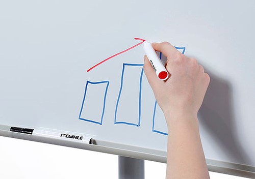 Flipover Dahle Team mobiel magnetisch gelakt staal met verstelbare arm-2