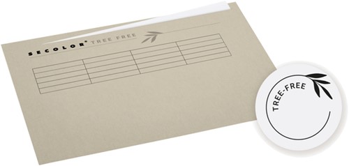 Vouwmap Djois Tree-Free folio ongelijk 226gr beige