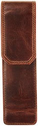 Pennenetui Maverick The Original 2-delig leer bruin