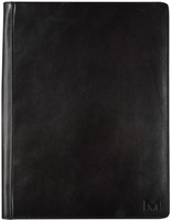 Schrijfmap Maverick All Black A4 met rits incl schrijfblok leer zwart