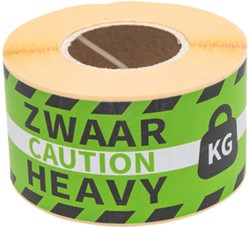Waarschuwingsetiket Rillprint heavy 46x125mm groen 250 stuks