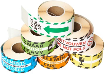 Waarschuwingsetiket Rillprint heavy 46x125mm groen 250 stuks-2